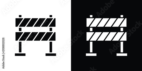 Foto Roadblock icon editable design collection. EPS10