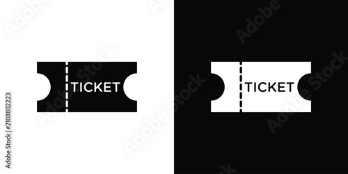 Tableau sur toile Ticket stub icon editable design collection. EPS10