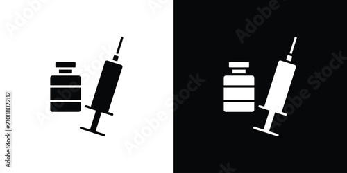 Fotografija Vaccine vial icon editable design collection. EPS10