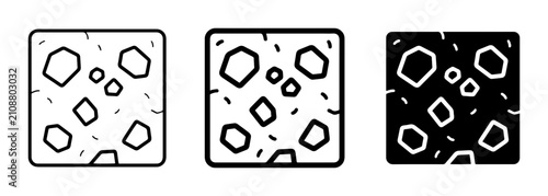 Foto Abstract Texture Icons, Geometric Pattern Blocks, Minimalist Surface Graphics