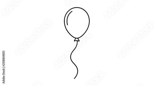 Simple balloon illustration on white background.