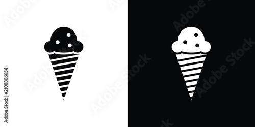 Ice cream icon minimal artwork bundle