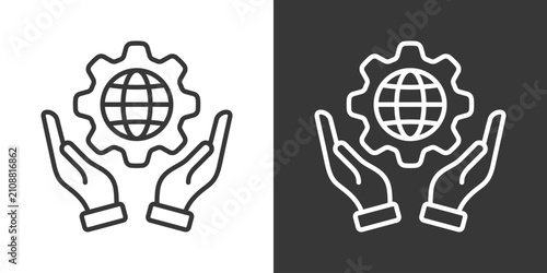 Corporate Governance Icon Set Vector Collection Isolated In Black And White