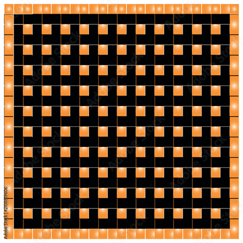 Seamless Black and White Checkered Square Pattern Geometric Plaid Texture Vector Illustration for Wallpaper Fabric Textile Mosaic Tile Design Backdrop Tablecloth Decoration