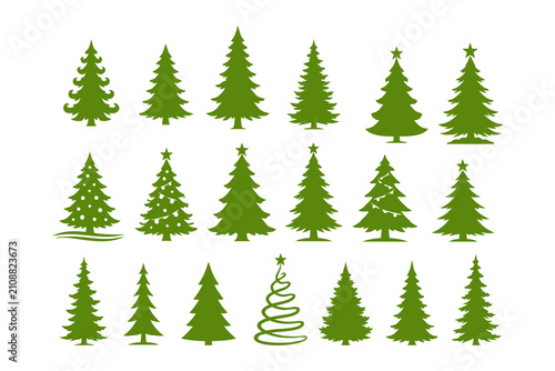 Christmas Tree Silhouette Design Collection