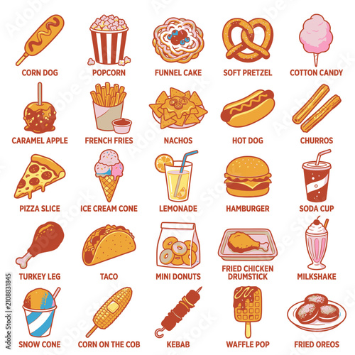 Variety of Tasty Fast Food Items.