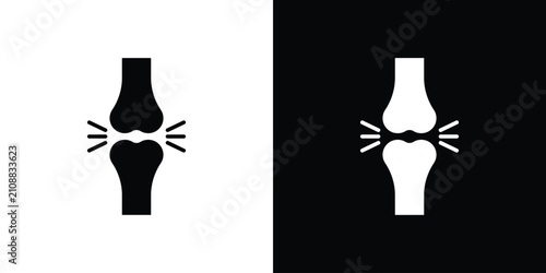 Принти на полотні joint pain icon in black, best for Web Design