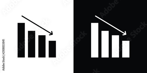 Foto Negative trend icon in black, best for Web Design