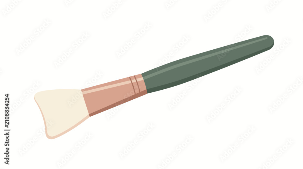 Fototapeta premium Silicone face mask brush accessory for smooth cosmetic and skin care application vector illustration