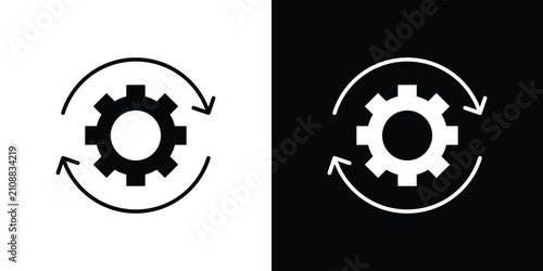 Obraz na płótnie Recovery icon in black, best for Web Design