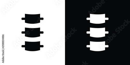 Foto Spine Bone icon in black, best for Web Design