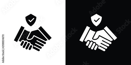 Tableau sur toile Trust icon in black, best for Web Design