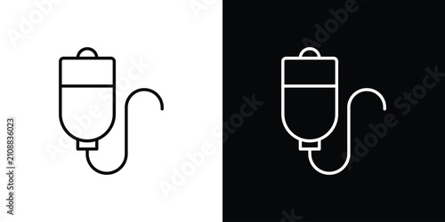Obraz na płótnie Blood transfusion icon minimal symbol collection
