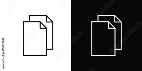 Quadro su tela Duplicate icon minimal symbol collection
