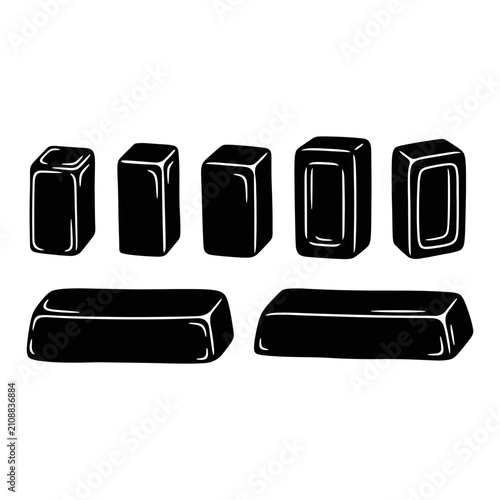 Assorted black bar and block icons.