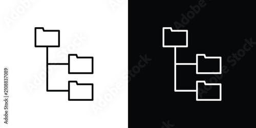 Foto Folder tree icon minimal symbol collection