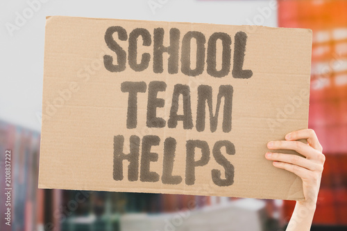 Canvas Print "School Team Helps" Educational professionals contribute to ADHD care
