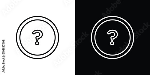 Canvastavla Interrogation icon minimal symbol collection
