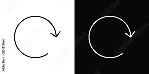 Fotografie Rotate right icon minimal symbol collection