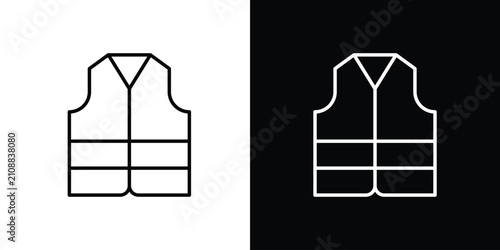 Fotografie Safety vest icon minimal symbol collection