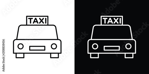 Fotografía Taxi icon minimal symbol collection