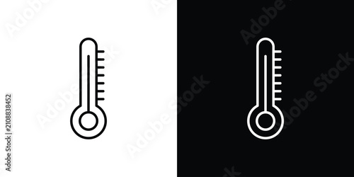 Cuadro en lienzo Temperature icon minimal symbol collection