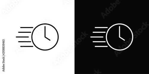 Foto Time fast icon minimal symbol collection