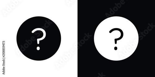 Foto Interrogation icon outline pictogram series