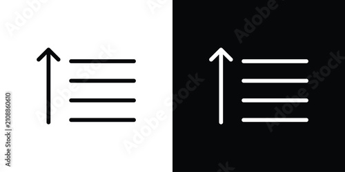 Obraz na plátne Sort amount up icon outline pictogram series