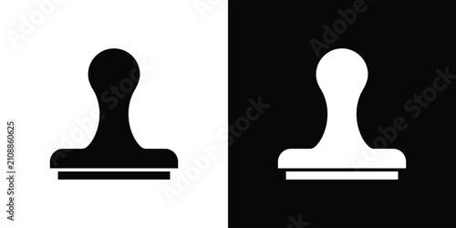 Obraz na płótnie Stamp icon outline pictogram series