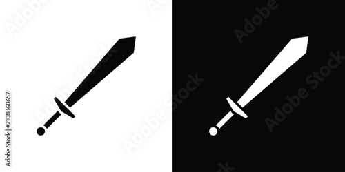 Sword icon outline pictogram series