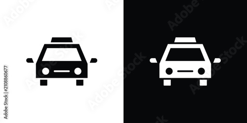 Cuadro en lienzo Taxi icon outline pictogram series