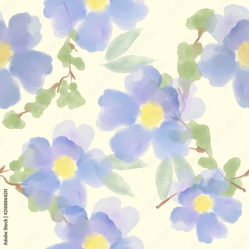 Fototapeta premium Cute ditsy floral seamless pattern, small flower ditsy print