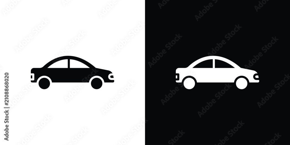 Fototapeta premium Car icon simple elements kit