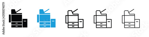 Konstfotografi Copier icon flat illustrations group