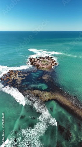 Daly Head National Surfing Reserve, White Hut, Yorke Peninsula, South Australia – 4K aerial drone view of rocky headland, turquoise waters and rugged coastline near Dhilba Guuranda–Innes National Park