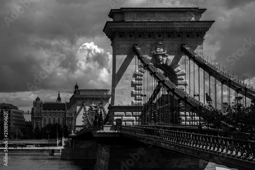 Canvas Print chain bridge budapest hungary
