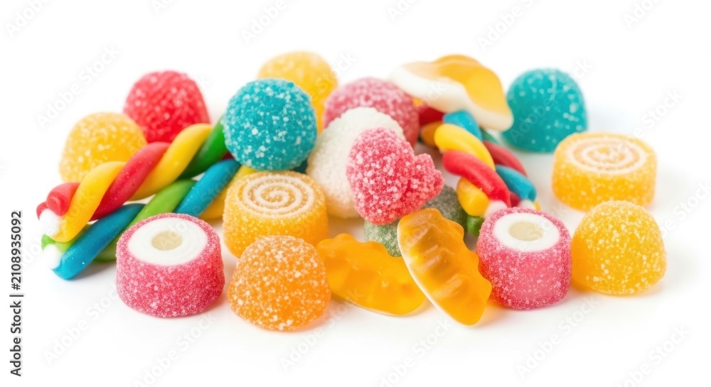 Fototapeta premium Colorful Assorted Sugar Coated Candies Pile.