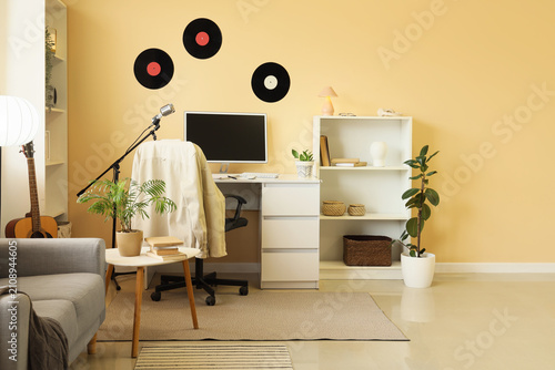 Home office and living room...