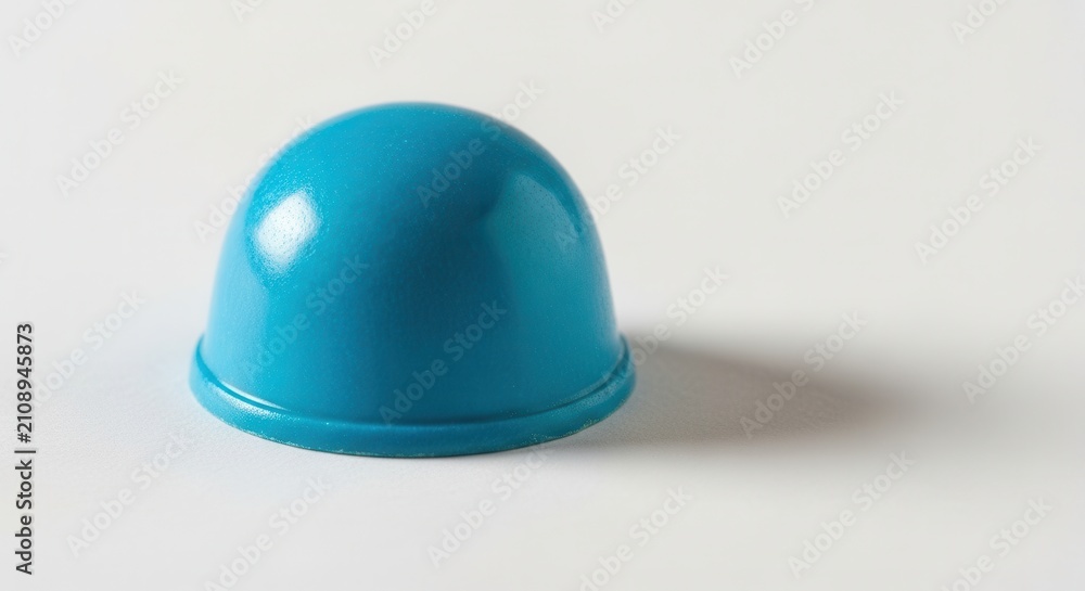 Fototapeta premium Single Blue Medical Suction Cup on a White Background.