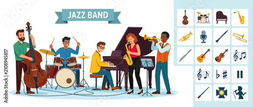 Diverse Musicians Performing Live Music Ensemble