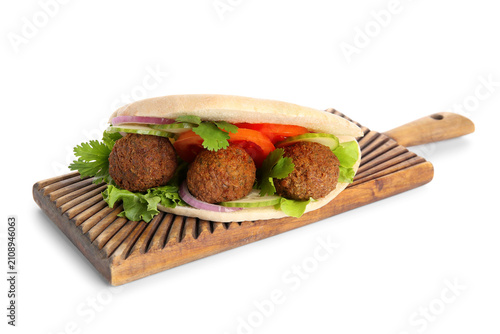 Wooden board of delicious p...