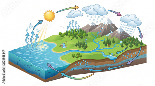Complete Water Circulation Diagram in Nature