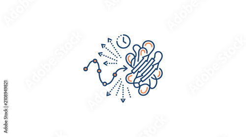 Protein folding kinetics and time sequence diagram
