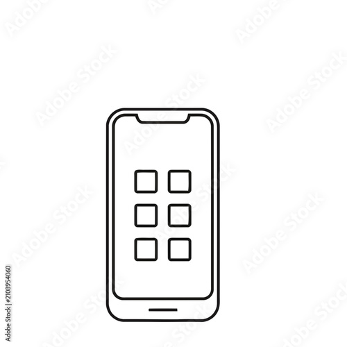 Smartphone with app icons