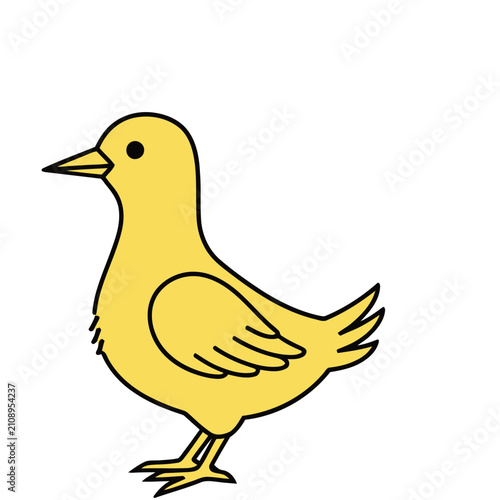 Yellow cartoon chick