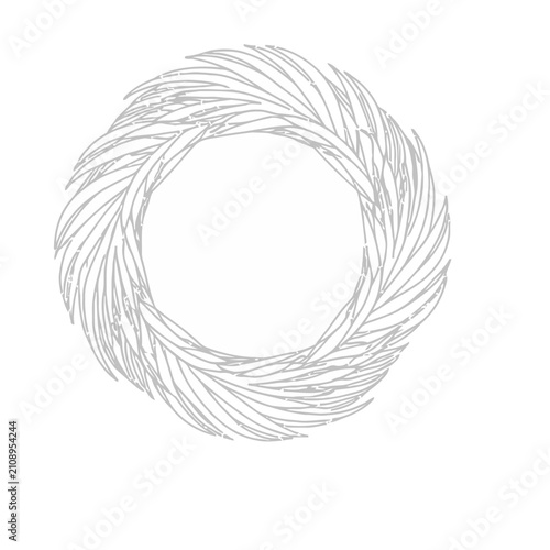 Wreath of stylized leaves
