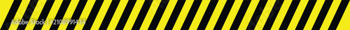 Yellow and black hazard warning tape pattern diagonal stripes background caution or danger sign texture construction site safety barrier vector illustration