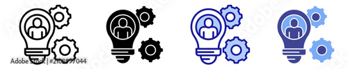 Human Capital Icon Set Multiple Style Collection