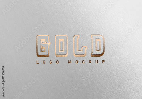 Luxury Rose Gold Foil Logo Mockup